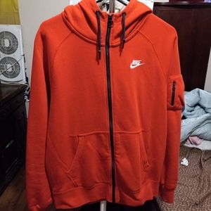 Red Nike hoodie
